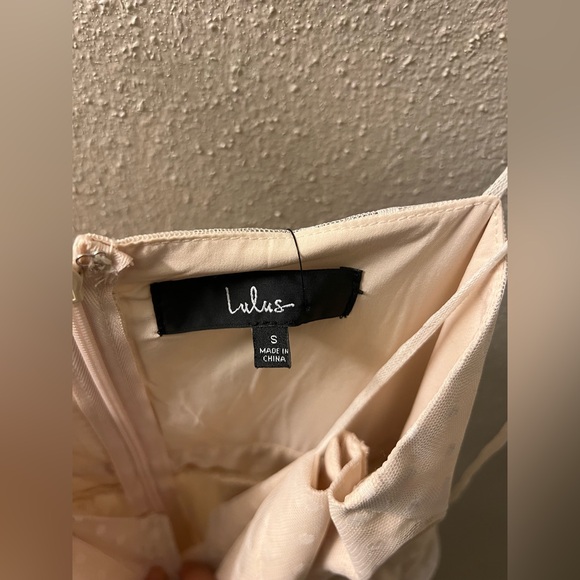 Lulus Romantic Spot Cream Polka Dot Mesh Tiered Midi Dress - Picture 9 of 11